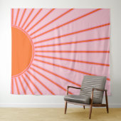Sonnenaufgang Pastellrosa und orange Sonnenschein Wandteppich (Beispiel (Horizontal))