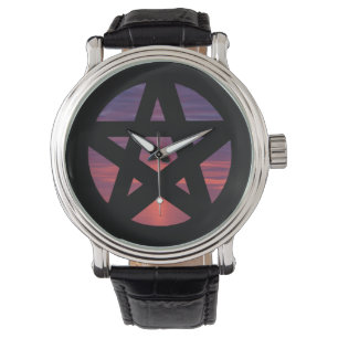 Sonnenaufgang-Pentagramm Armbanduhr