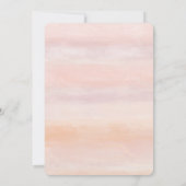 Sonnenaufgang Pfirsichrot Pink Baby Dusche Einladung (Rückseite)