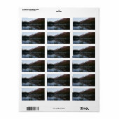 Sonnenaufgang Reflektion am String Lake I Adressaufkleber (Vorne)