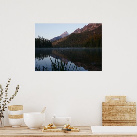 Sonnenaufgang Reflektion am String Lake I Poster (Küche)