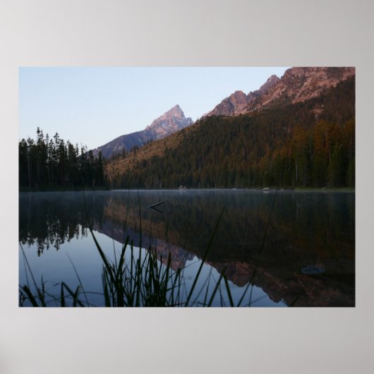 Sonnenaufgang Reflektion am String Lake I Poster (Vorne)