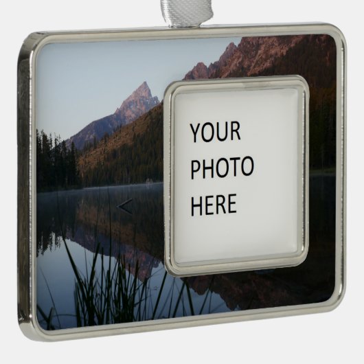 Sonnenaufgang Reflektion am String Lake I Rahmen-Ornament Silber (Rechts)