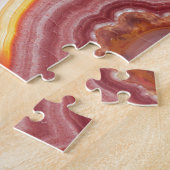 Sonnenaufgang-rosa orange Gelb-Achat Puzzle (Seite)