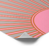 Sonnenaufgang rosa und graue Sonne Poster (Ecke)
