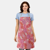 Sonnenaufgang Rose Blumenkohl Schürze (Getragen)