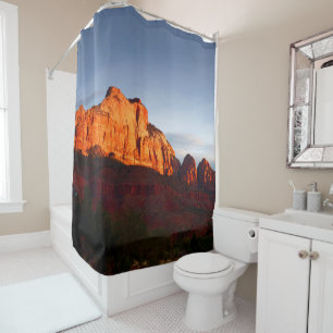 Sonnenaufgang, Rote Felsen Utah Duschvorhang