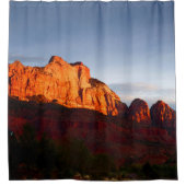 Sonnenaufgang, Rote Felsen Utah Duschvorhang (Vorderseite)