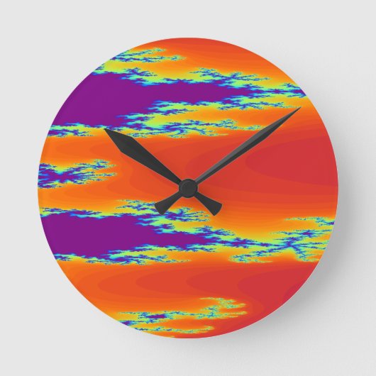 Sonnenaufgang Runde Wanduhr (Vorderseite)