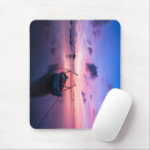 Sonnenaufgang, Schiff, Ruderboot Mousepad (Mit Mouse)