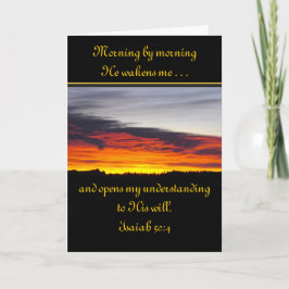 Sonnenaufgang-Schrift - Kundenspezifische Grußkart Karte