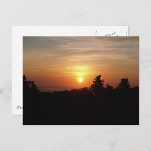 Sonnenaufgang @ senaru postkarte (Vorne/Hinten)