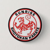 Sonnenaufgang Shotokan Karate-Abzeichen Button (Vorderseite)