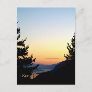 Sonnenaufgang Silhouette auf der Postkarte der Col