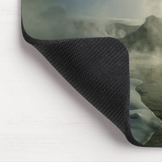 Sonnenaufgang Silhouette Elk am Burg Geyser Mousepad (Ecke)