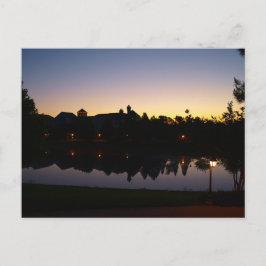 Sonnenaufgang Silouette in Orlando, Florida über d Postkarte