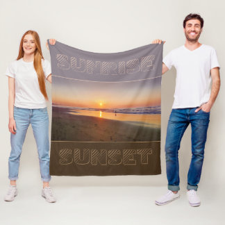 Sonnenaufgang/Sonnenuntergang Fleecedecke