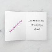 Sonnenaufgang/Sonnenuntergang Muttertagskarte Karte (Innenseite)