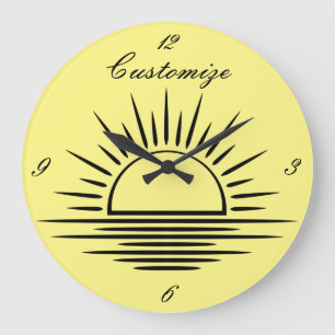 Sonnenaufgang/Sonnenuntergang Reflection Thunder_C Große Wanduhr