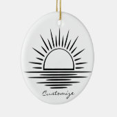 Sonnenaufgang/Sonnenuntergang Reflection Thunder_C Keramik Ornament (Rechts)