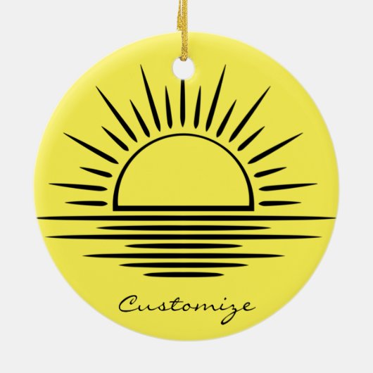 Sonnenaufgang/Sonnenuntergang Reflection Thunder_C Keramik Ornament (Hinten)