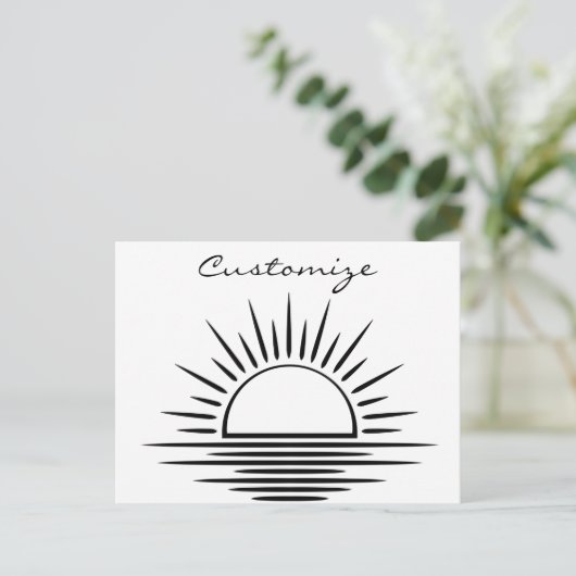 Sonnenaufgang/Sonnenuntergang Reflection Thunder_C Postkarte (Stehend Vorderseite)