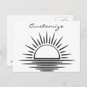 Sonnenaufgang/Sonnenuntergang Reflection Thunder_C Postkarte (Vorne/Hinten)