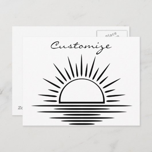 Sonnenaufgang/Sonnenuntergang Reflection Thunder_C Postkarte (Vorne/Hinten)