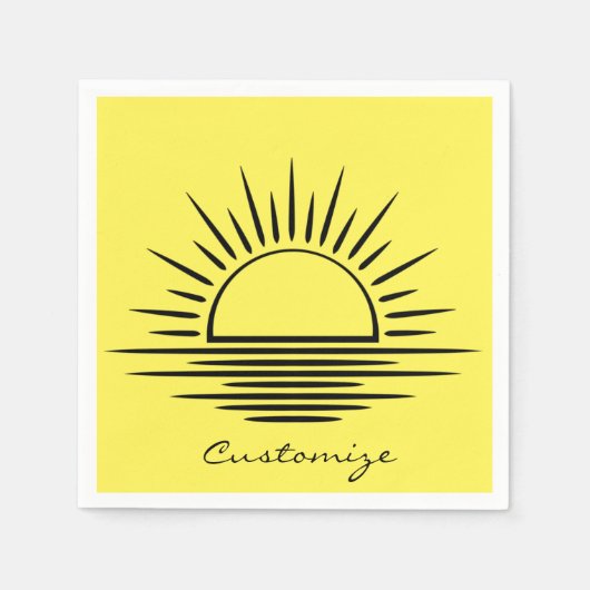 Sonnenaufgang/Sonnenuntergang Reflection Thunder_C Serviette (Vorderseite)