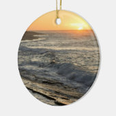 Sonnenaufgang-Sonnenuntergang-Weihnachtsverzierung Keramik Ornament (Links)