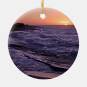 Sonnenaufgang-Sonnenuntergang-Weihnachtsverzierung Keramik Ornament (Hinten)
