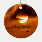 Sonnenaufgang, sonnige Küste Keramik Ornament (Hinten)