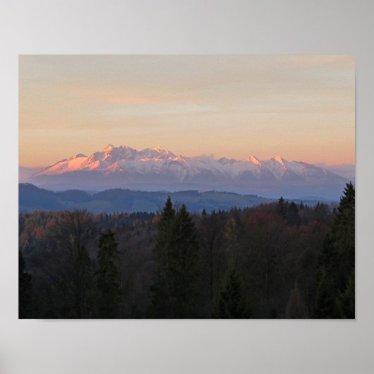 Sonnenaufgang Tatras Blick von Beskids Poster (Vorne)