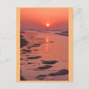 Sonnenaufgang, tiefe Flut Postkarte
