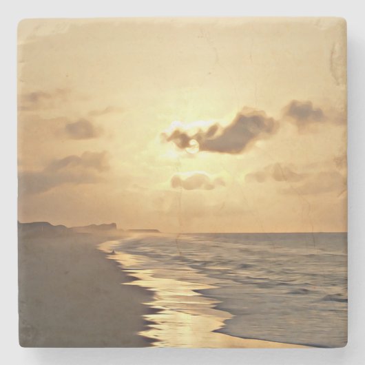 Sonnenaufgang Topsail Steinuntersetzer (Vorderseite)