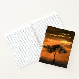 Sonnenaufgang-Tree-Notebook Notizblock