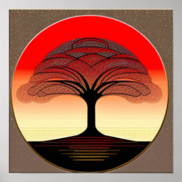 Sonnenaufgang Tree of Life Poster