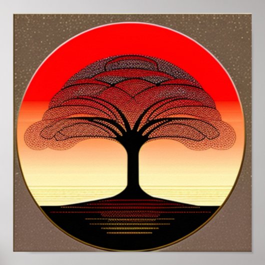 Sonnenaufgang Tree of Life Poster (Vorne)