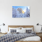 Sonnenaufgang trifft El Capitan durch Schnee Leinwanddruck (Insitu (Schlafzimmer))