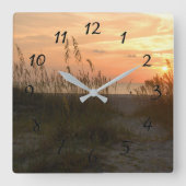 Sonnenaufgang Tybeinsel, Georgia Wall Uhr (Vorderseite)