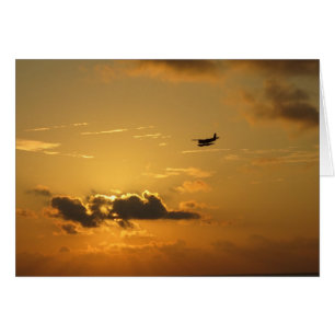 Sonnenaufgang u. Seeflugzeug in den Malediven