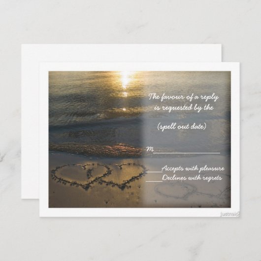 Sonnenaufgang uAwg RSVP Karte (Vorne/Hinten)