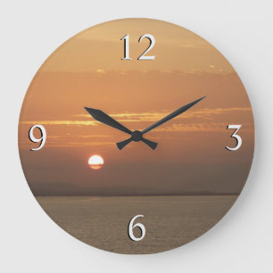Sonnenaufgang über Aruba I Caribbean Seascape Große Wanduhr