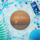 Sonnenaufgang über Aruba I Caribbean Seascape Pappteller (Party)