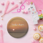 Sonnenaufgang über Aruba I Caribbean Seascape Pappteller (Party)