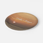 Sonnenaufgang über Aruba I Caribbean Seascape Pappteller (Schrägansicht)