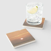 Sonnenaufgang über Aruba I Caribbean Seascape Steinuntersetzer (Seitenansicht)