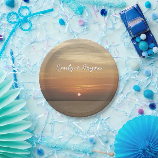 Sonnenaufgang über Aruba II Karibik Seascape Pappteller (Party)