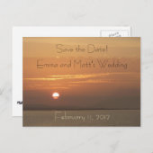 Sonnenaufgang über Aruba Save the Date Postkarte (Vorne/Hinten)