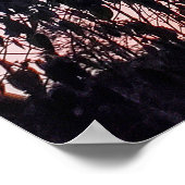 Sonnenaufgang über Bäumen Poster (Ecke)